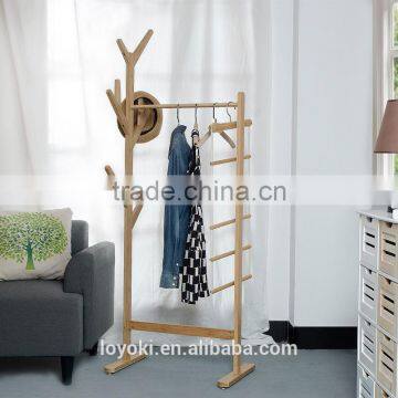 New Design Solid Beech Wood Coat Rack Hat Purse Display Stand With Shoe Bench Entry Way Coat Rack photo-2