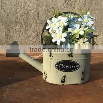 Vintage Galvanized Decorative Flower Metal Watering Can for Garden/house photo-2