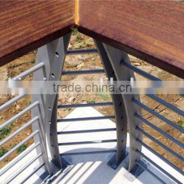 Customized Flat Bar Handrail Balustrade Cross With Rods photo-2