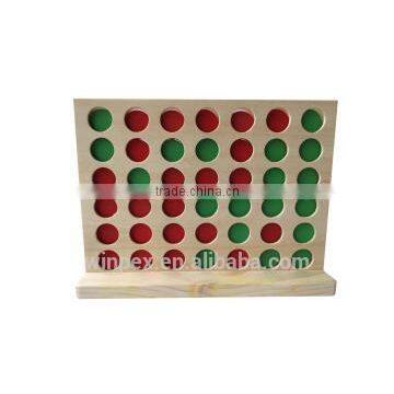 4 in a row game educational wood brain game