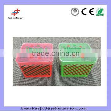 Christmas plastic printed box w/lid