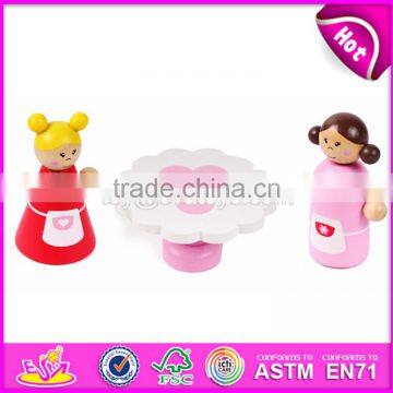 2017 New Products Customized Pink Wooden Girls Dolls House W06A171 photo-3