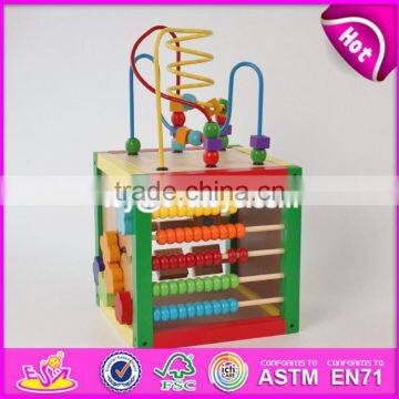 Best Educational Bead Maze Toys Mini Wooden Kids Activity Cube W11B142 photo-2