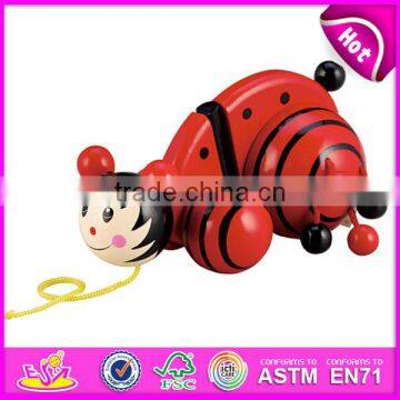 2015 Funny Kids Pull String Karting Toy,Dog Design Children Wooden Scrat Pull Toy,Christmas Wooden Pull and Push Toy WJ276115 photo-5