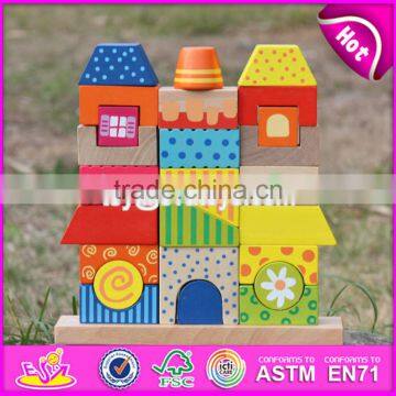 2017 New Products Educational Toys Children Wooden Stacking Blocks W13D140 photo-6