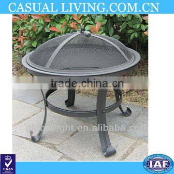 Steel fire pit,with 22"sheet metal bowl, with 5" bowl deep