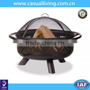 Outdoor Fire Pit Screened Fireplace Wood Firebowl