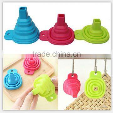 Cooking Funnel Food Grade Kitchen Silicone Rubber Funnel Silicone Foldable Funnel photo-5