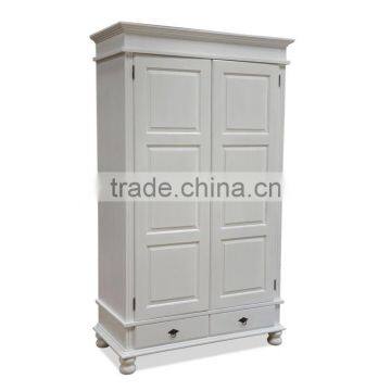 Furniture For Dressing Cabinet 2 Doors ,Solid Wood Mahogany Model Anne White Color photo-2