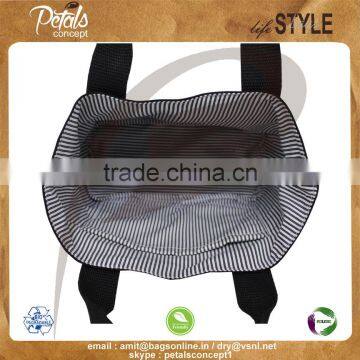 12 Oz Dyed Canvas Hand Bag With Web Handles & With Stripe Lining Inside the Bag photo-4