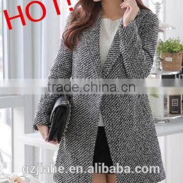 Hot sale fashion women overclothes ladies woolen coat