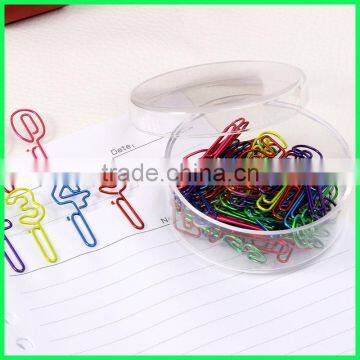 Long Shape Number Metal Colored Wire Holders Paper Clips for Advertising Gifts Use photo-2