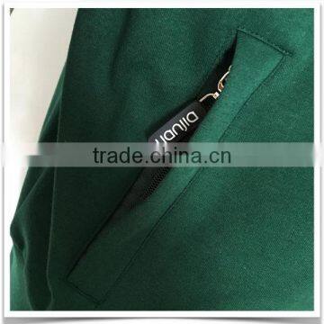 Full Zip Custom Logo Green Match Gray Color Sweater photo-6