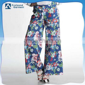 Wholesales colorful women pants plus size cheap palazzo pants