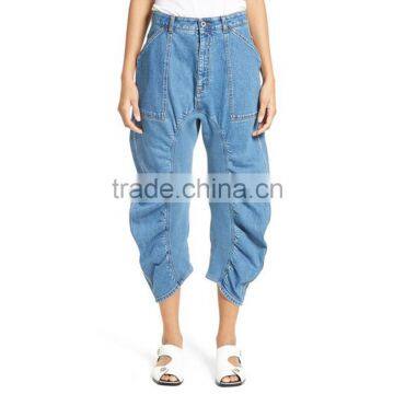 Xenia Ruched Crop Jeans photo-3