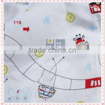 China Supplier Knitted 100%cotton Printed Interlock Fabric for Garment