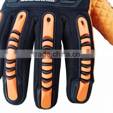 CE 4131 Heat Resistant GEL Padded Oil Channel Anti Slip Shock Absorption Oil and Gas Impact Resistant Safety Gloves