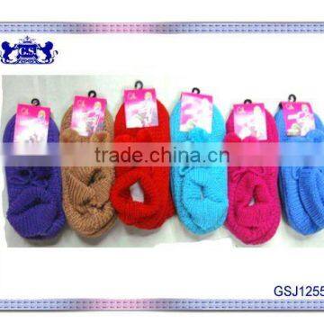 ladies floor /indoor socks/slipper/shoes with furball