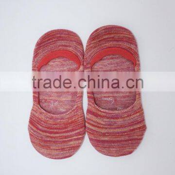 Lady Antil Slip Melange Cotton Yarn no Show Invisible Socks photo-5