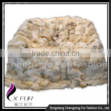 CX-D-113 100% Natural Real Fox Fur Wholesale Price Fox Fur Blanket photo-2