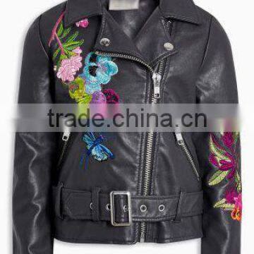 Hot Selling Winter Kids Leather Jacket for Girls With High Quality photo-3