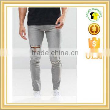 fashion oem jeans trousers top design ripped denim jeans pants for men