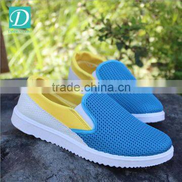 2016 Autumn Casual Flats Shoes Men Round Toe Slip On Mesh Upper Shoes