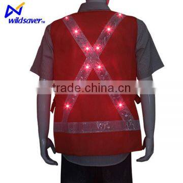 High Visible Reflective Traffic Safety Vest With Led Light photo-4