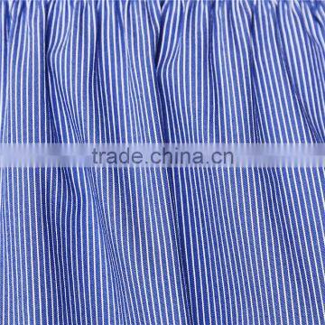 2017 OEM Spring Cute Pleated Vertical Stripes Off Shoulder Blouse photo-5