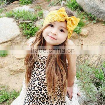 Hot Sale Girl Lace Bow Tie Headband, Girl Wide Lace Headband photo-2