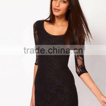 Exclusive Lace Dress With Cut Out Back Detail