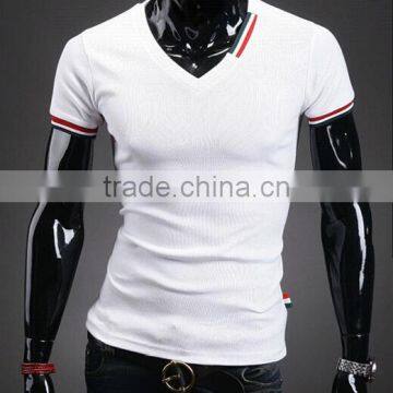 Wholesale Fashion Casual V Neck Men Tshirt Made in China photo-3