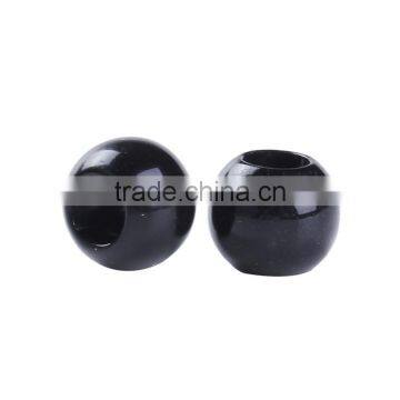 CCB Plastic European Style Beads Round Black photo-3