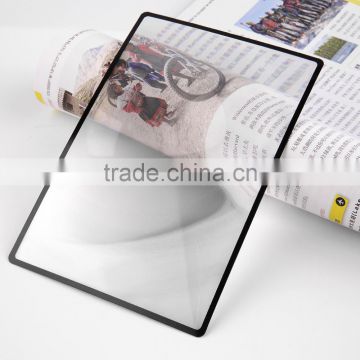 180x120mm hot selling Convinient A5 Flat PVC Magnifier Sheet X3 Book Page Magnification Magnifying Reading Glass Lens