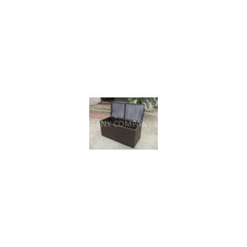 Brown All Weather Patio KD Resin Wicker Storage Box With Air Pump