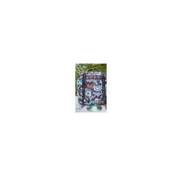 Vera brandley JAVA BLUE LARGE COSMETIC BAG,QUILT  100% COTTON,