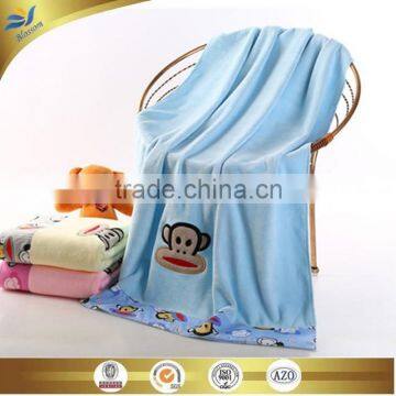 china supplier high-quality luxury monkey embroidered 100 cotton napping bath towel 70 cm *140 cm