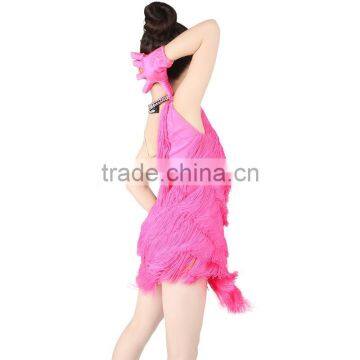 2017 New Teen Girls Ballroom Latin Salsa Competition Dress Fringed Dance Dress photo-5