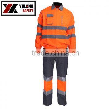 Wholesale EN11612 EN1149 Cotton Flame Retardant Suit Anti-static Industry Safety Garment