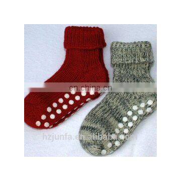 Fashionable pretty warm soft knitted pattern elegant sock