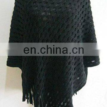 fashional pretty popular soft warm ladies knit poncho