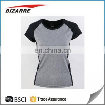Women Short Sleeve Plain Fitted t Shirts Dry Fit photo-2
