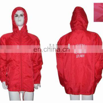 Polyester rib-stop wind jacket