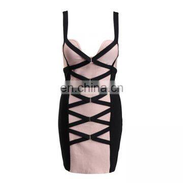 2014 Sexy Fitting Bandage Dress Spaghetti Strap Celebrity Kim Kardashian Dress photo-2