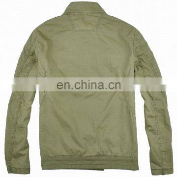 Mens Spring Slim Fit Handsome Military Style Denim Embroidery Bomber Jacket photo-3