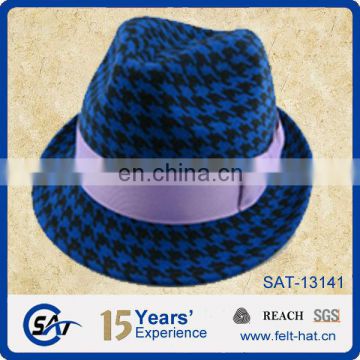 Houndstooth printed hats, fashion hats