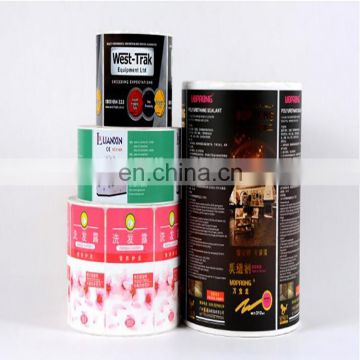 Customized coloring printing roll food packaging adhesive sticker label