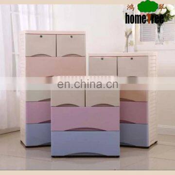 3 4 5 layer Storage Cabinets cartoon clothes Plastic Drawer with lock