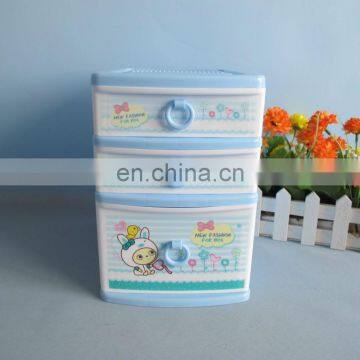 2014 new product 3 layer plastic drawer