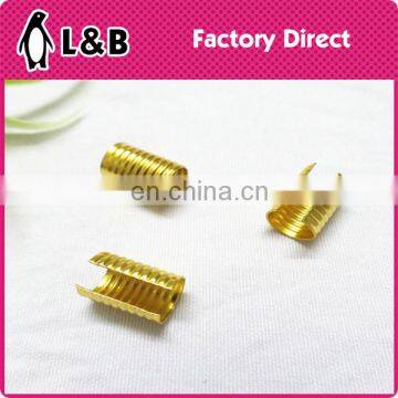 hot selling ends fastener clasp for cord ends metal clasps gold cord end